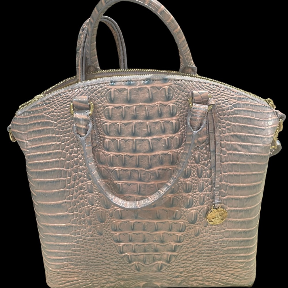 Brahmin Large Duxbury Satchel Bag, frosted Lilac Melbourne 🌹